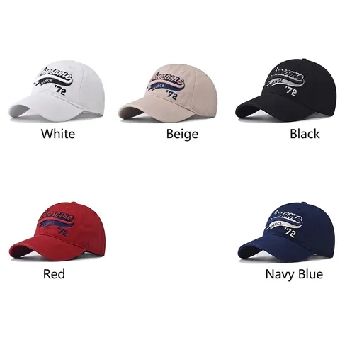 Cappello Da Baseball In Cotone Lavato Vintage Retro Awesome Ricamato Regolabile Dad Hat Per Uomo Donna Protezione Solare