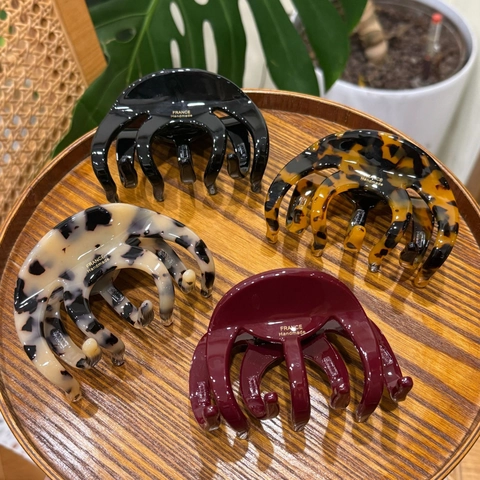 Thickened Large Acetate Hair Claw Clips French Style Glossy Octopus Hair Catch For Women Elegant Hair Accessories