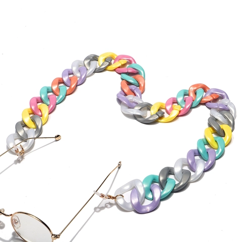 Farbige Acryl Brillen Kette Candy Multi-color Brillenband Rutschfest Mode Halter Für Damen