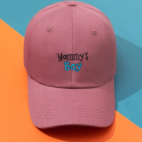 Cappellino Da Baseball Ricamato Mommy's Boy Cotone Regolabile Protezione Solare Cappello Sport All'aperto Unisex