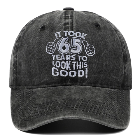 Gorra De Béisbol De Algodón Lavado Bordada Regalo De 65 Cumpleaños Sombrero Vintage Gastado Ajustable Deportes