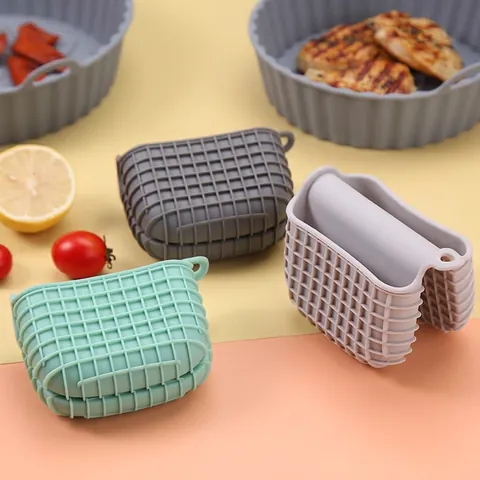 Guantes De Silicona Resistentes Al Calor Pinzas Pequeñas Anti Quemaduras Textura Antideslizante Para Cocina Horno Air Fryer