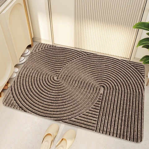 Tapete Puerta Antideslizante PVC Alfombra Entrada Atrapa Suciedad Perfil Bajo Impermeable Interior Exterior Geometrico