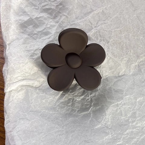 Molletta Per Capelli A Fiore In Acrilico Opaco Fermaglio Per Coda Di Cavallo Alta Per Donne Accessorio Minimalista Dolce