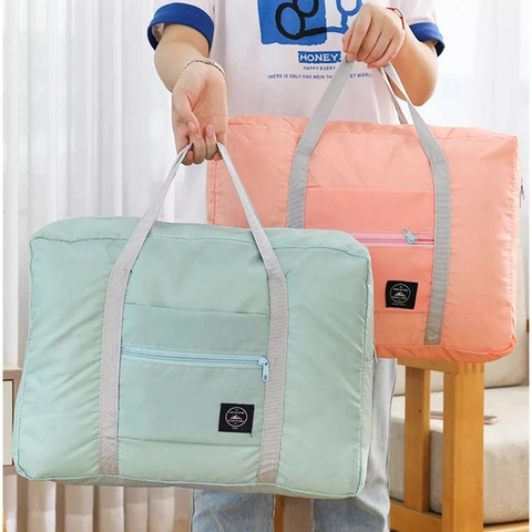 Bolsa De Viaje Plegable Gran Capacidad Tela Oxford Impermeable Funda Para Asa De Equipaje Bolso De Almacenamiento Portátil