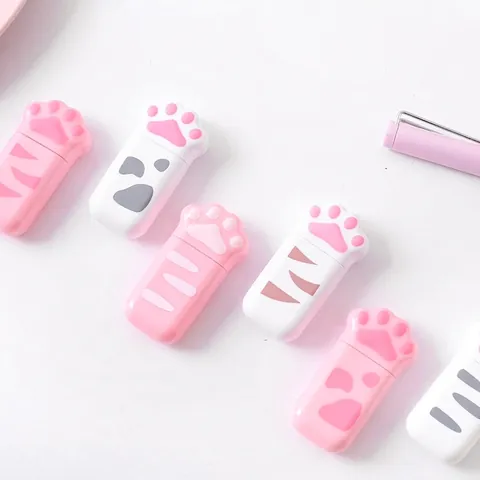 Correctielint Kattenpoot Schattig Kawaii Schoolbenodigdheden Student Kantoor Draagbaar Mini Correctie Tape Voor Schrijfcorrectie