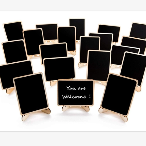 Mini Wooden Chalkboard Signs With Removable Support For Wedding Party Table Decor Reusable Message Board Boxwood Frame