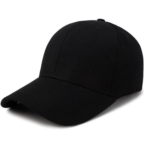 Classic Solid Color Baseball Cap Plain Blank Adjustable Outdoor Sunshade Polyester Cotton Hat For Men Women