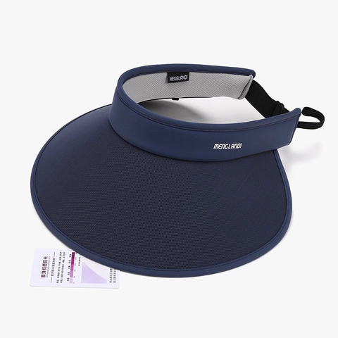 Women Empty Top Sun Hat Wide Brim UV Protection UPF 50 Foldable Breathable Mesh Polyester Summer Outdoor Travel Visor