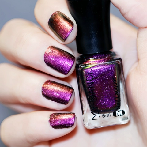 Esmalte De Uñas Camaleón Metálico Polarizado Brillo Efecto Cielo Estrellado Larga Duración Secado Rápido Sin Horno Manicura
