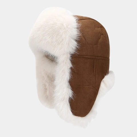 Gorro De Trampero De Invierno Gamuza Sintética Gorra De Aviador Con Orejeras Estampado De Leopardo Resistente Al Viento Forro De Piel Sintética