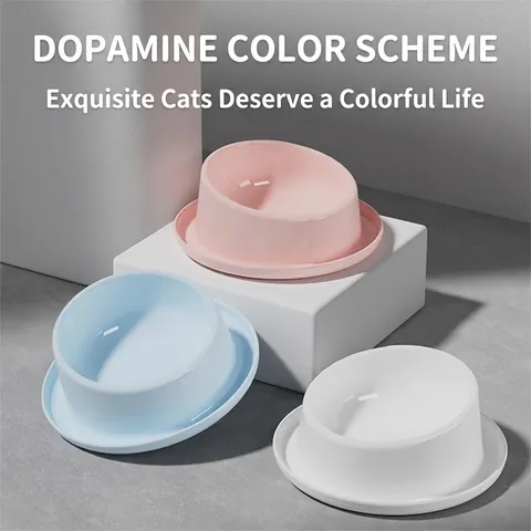 Ciotola In Ceramica Per Gatti Design Inclinato Protezione Del Collo Alimentatore Con Base Antiformiche Per Gatti E Cani Piccoli