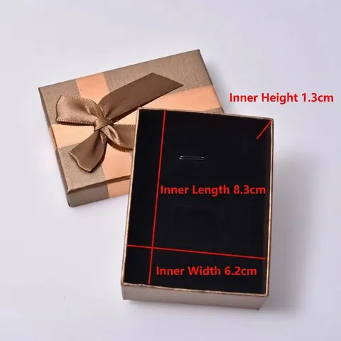 Elegante Samt Papier Schmuckschatulle Mit Schleife Für Ring Halskette Armband Ohrring Geschenkverpackung Display