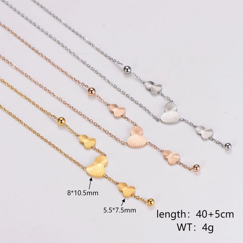 Collana Con Ciondolo A Cuore E Farfalla In Acciaio Inossidabile Per Donna Gioielli Semplici Con Catena A Maglie Placcate