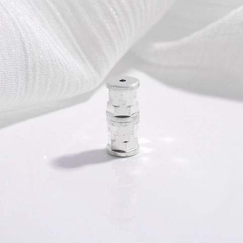 Cierre De Tornillo De Plata De Ley 925 Conector De Extremo En Espiral Irregular Para Fabricación De Joyas DIY