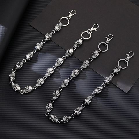 Chaîne De Taille À Tête De Mort En Métal Pour Jean Style Punk Hip Hop Gothique Accessoires Unisexes