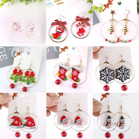 Weihnachts Thema Legierung Emaille Ohrringe Mit Stahl Ohrstecker Festival Party Geschenk Schmuck Für Frauen