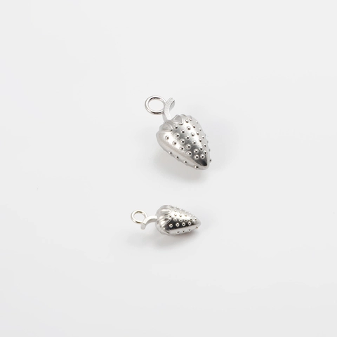 Strawberry Pendant 304 Stainless Steel Cute Fruit Charm For DIY Jewelry Making Necklace Bracelet Accessory