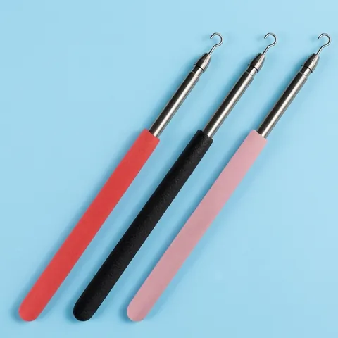 Aiuto Chiusura Bracciale Acciaio Inossidabile Plastica Telescopico Gancio Gioielli Per Uso Una Mano Impugnatura Antiscivolo