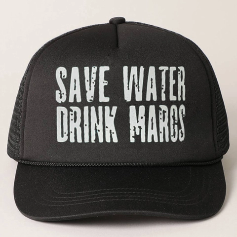 Save Water Drink Margs Trucker Hat Atmungsaktives Mesh Polyester Gebogener Schirm Verstellbar Outdoor Sommer Sonnenschutz