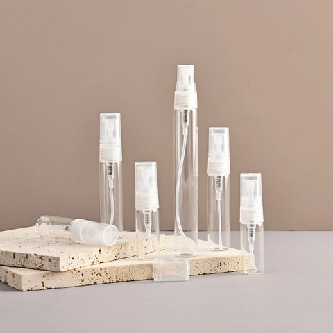 Portable Glass Perfume Spray Bottle Clear Refillable Fine Mist Atomizer Empty Sample Container For Travel Essential Liquid