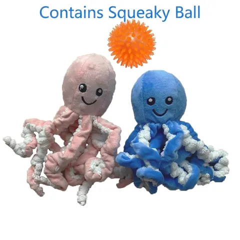 Jouet Pour Animaux Poulpe Qui Couine Peluche Douce Avec Sifflet Intégré Jouet À Mâcher Durable Pour Chiots