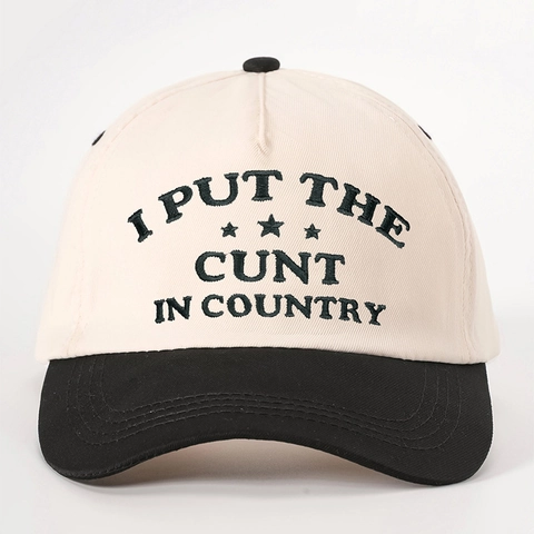 Retro Contrast Color Baseball Cap Polyester Adjustable Sun Hat With Letter And Star Embroidery Unisex Outdoor Headwear