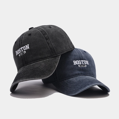 Gorra De Béisbol De Algodón Lavado Vintage Boston 1630 Bordado Gorro De Sol Ajustable Para Hombre Mujer Casual Exterior