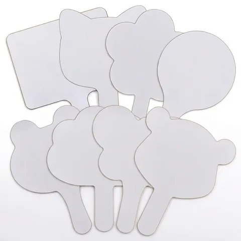 Handheld Dry Erase Whiteboard Melamine Double Sided Erasable Response Paddle For Classroom Teaching Answering Board