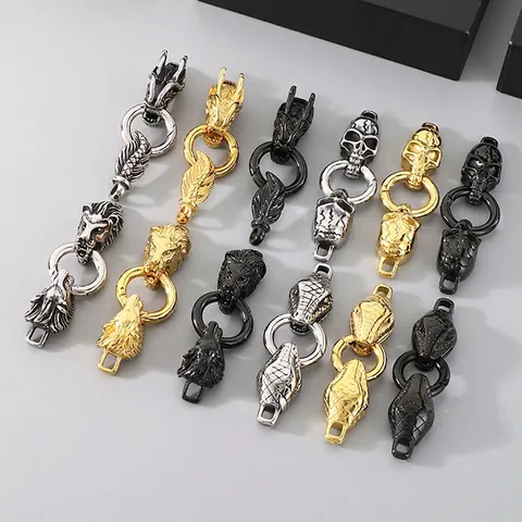 Roestvrijstalen Sieraden Connector Sluiting Punk Gothic Dier Schedel Draak Leeuw Slang DIY Accessoires