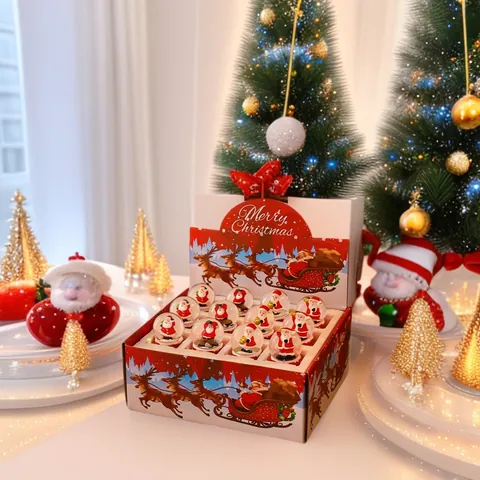 Christmas Snow Globe Glowing Desktop Ornament Resin Glass Santa Claus Snowman Snowflake Decoration Holiday Gift Decoration