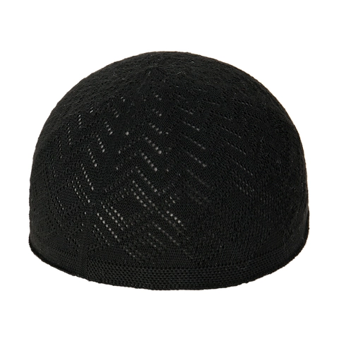 Herren Kufi Totenkopfkappe Strick Atmungsaktiv Polyester Häkeln Gebet Beanie Kuppelhut Randlos Leicht