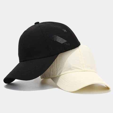 Quick Dry Baseball Cap Polyester Waterproof Laser Cut Breathable Outdoor Sports Unisex Adjustable Minimalist Hat