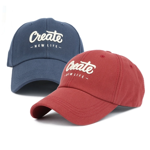Baseballpet Katoen Verstelbare Gesp Borduurwerk Create Casual Sportief Zonbescherming Hoed Heren Dames