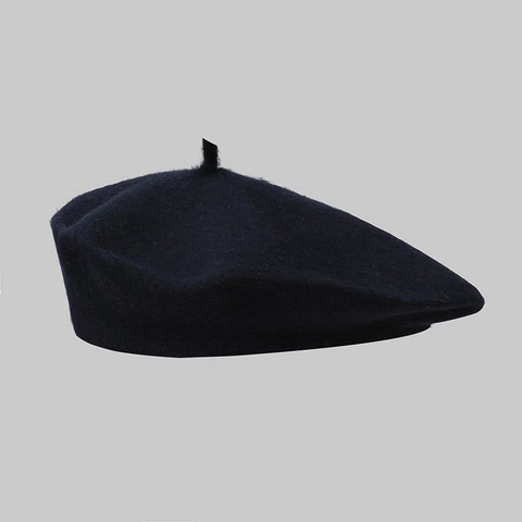 Damen Französische Vintage Baskenmütze Einfarbig Wollmischung Filz Künstler Malermütze Herbst Winter Warm Zubehör