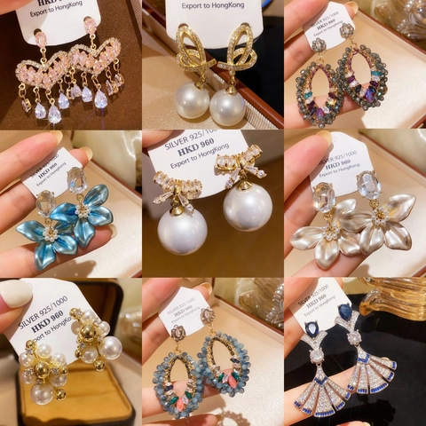 Orecchini A Perno Con Fiocco E Künstliche Perle Stile Vintage Palazzo Lega Placcata Oro Con Silver Earring Post Per Donna
