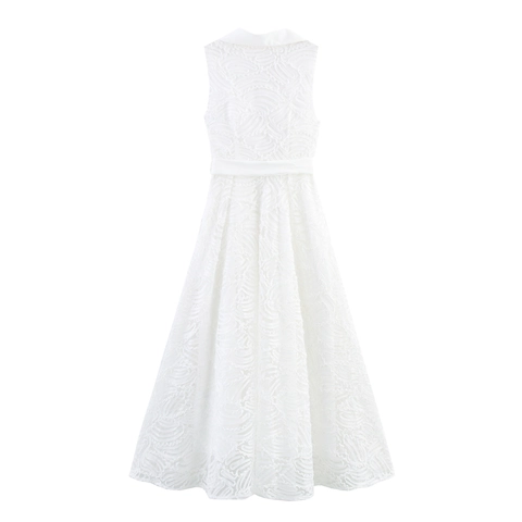 Abito Maxi Senza Maniche Da Donna Scollo A V Con Revers Vita Alta Con Cintura Elegante Abito A Camicia Testurizzato