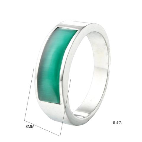 Anello in Acciaio Inossidabile Moda Europea Americana per Uomo Donna con Strass Rettangolari Intarsiati Fascia Larga Gioielli Personalizzati