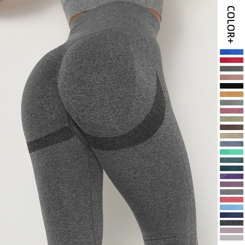 Naadloze Yogabroek Hoge Taille Leggings Buikcontrole Scrunch Butt Lift Ademend Atletische Gym Fitness Voor Dames