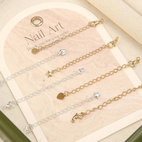 Alloy Jewelry Extension Chain 18K Gold Plated Necklace Bracelet Tail Chain Extender With Lobster Clasp DIY Jewelry Making