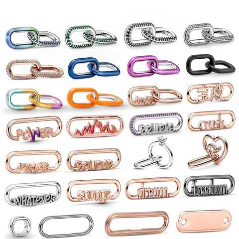 Ineinandergreifende Doppelring Verbinder Anhänger Kupfer Metall Glied Für DIY Schmuckherstellung Armband Halskette