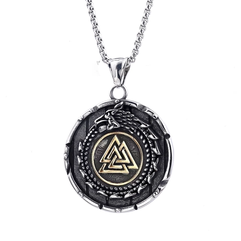 Collana Ciondolo Bussola Vichinga Croce Celtica Acciaio Inossidabile Mitologia Norrena Gioielli Uomo Donna Retro