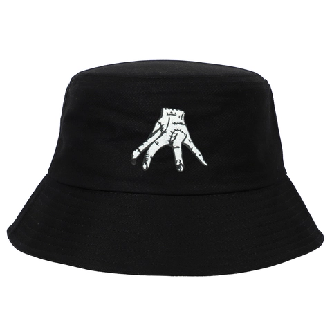 Fischerhut Baumwolle Bestickte Hand Gothic Streetwear Sommer Sonnenschutz Outdoor Anglerhut Für Erwachsene