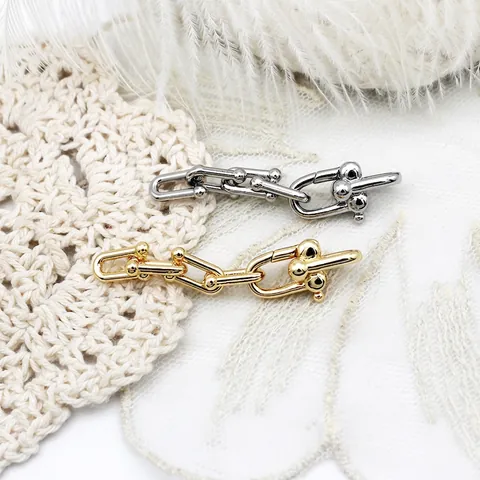 U-Form Hufeisen Schnalle Verbinder Verschluss 18K Vergoldetes Kupfer Für DIY Künstliche Perlenkette Armband Schmuckherstellung
