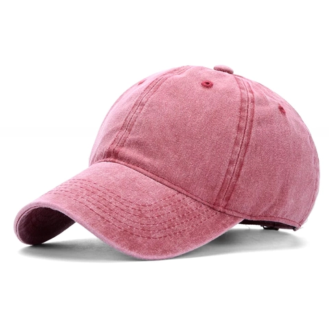 Washed Cotton Baseball Cap Adjustable Distressed Plain Retro Casual Sun Hat For Men And Women