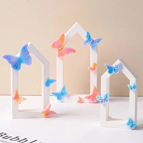 Moule Silicone Forme Maison Creux Bricolage Bougie Plâtre Résine Outil Artisanat Décoration Maison Thème Pâques