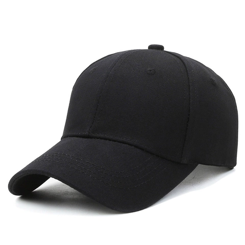Cotton Baseball Cap Adjustable Solid Color Sun Protection Casual Sport Hat For Men Women