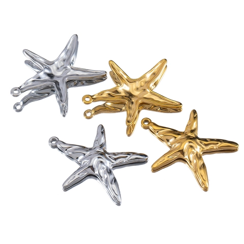 Ciondolo Stella Marina Acciaio Inossidabile Serie Oceano DIY Gioielli Charms Per Bracciale Collana Accessori Vintage