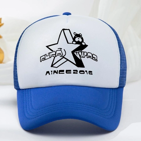 Unisex Mesh Trucker Hat Atmungsaktive Baumwolle Sternenmuster Cartoon Bär Lässige Verstellbare Outdoor Baseballkappe