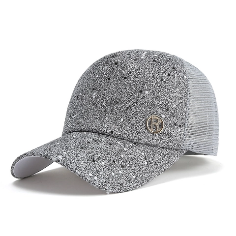 Mode Vrouwen Mannen Pailletten Honkbalpet Gaas Ademend Zonbescherming Glitter Snapback Hoed Casual Outdoor Zomer Bling Hoed